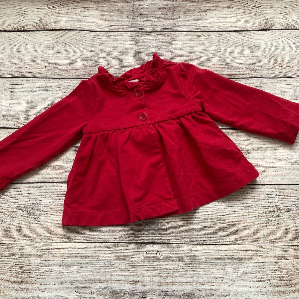Baby Gap Ruffle Neck Jacket Girls 12-18 Months